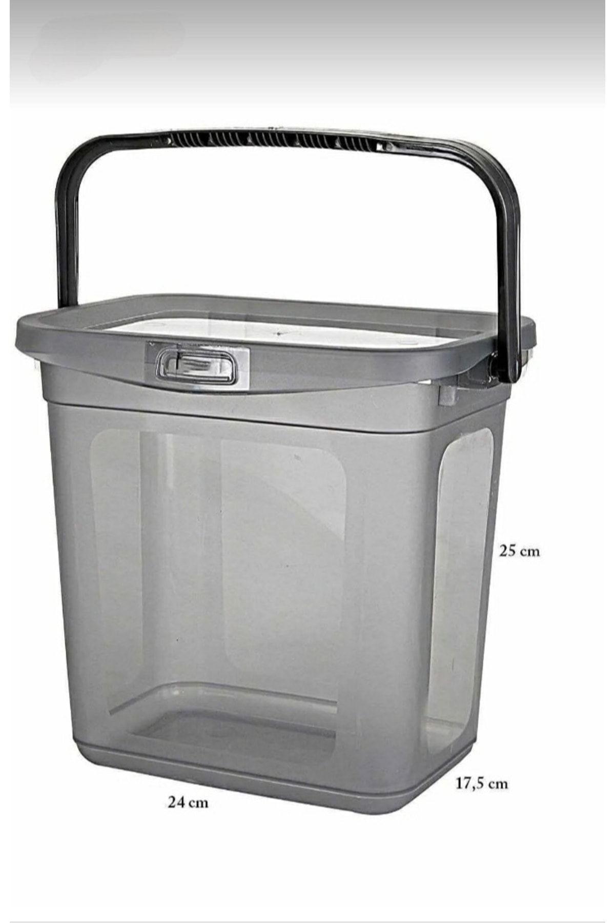 AHİR TİCARET-Mega Size 4-Piece Square Flour Pulses Container 6 Liters - 4 Pieces Flour Storage Container 4