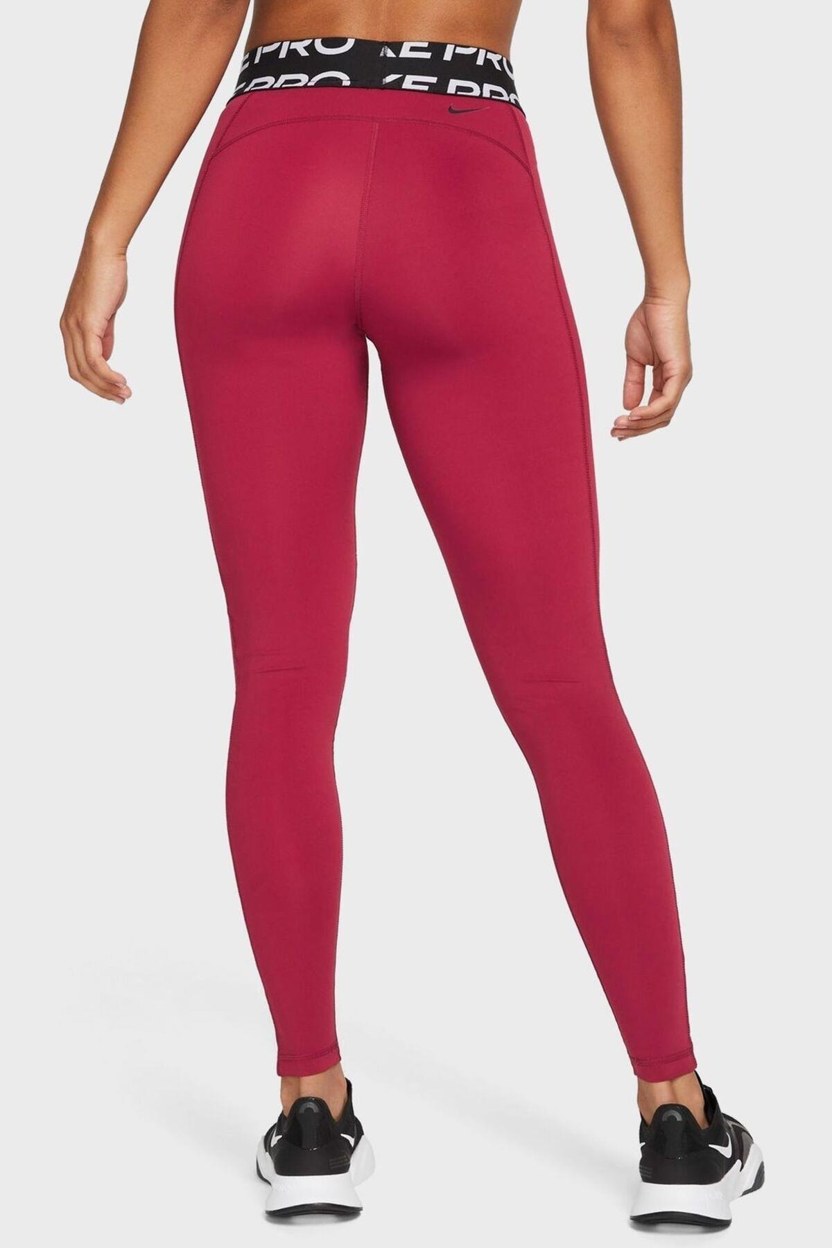 Nike One Dri-FIT Women's Mid-Rise Leggings Pink Red Maroon Plus Size 2X