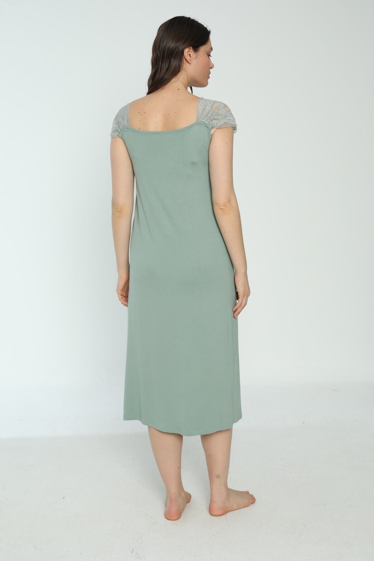 Miss Dünya Lissa Yeşil Hamile Ve Lohusa Sabahlık Gecelik Takımı fotoğrafı 6 (önizleme)