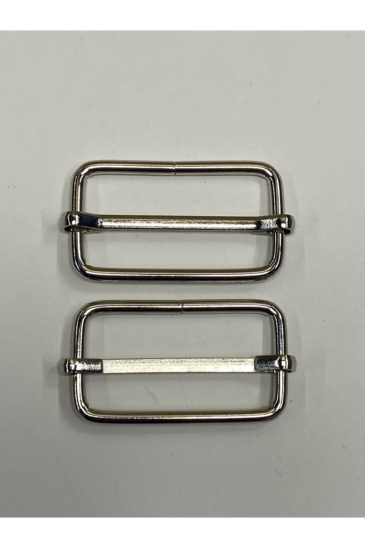 Bag Slider / Adjustment Buckle / Set of 2 / 4 Cm Silver