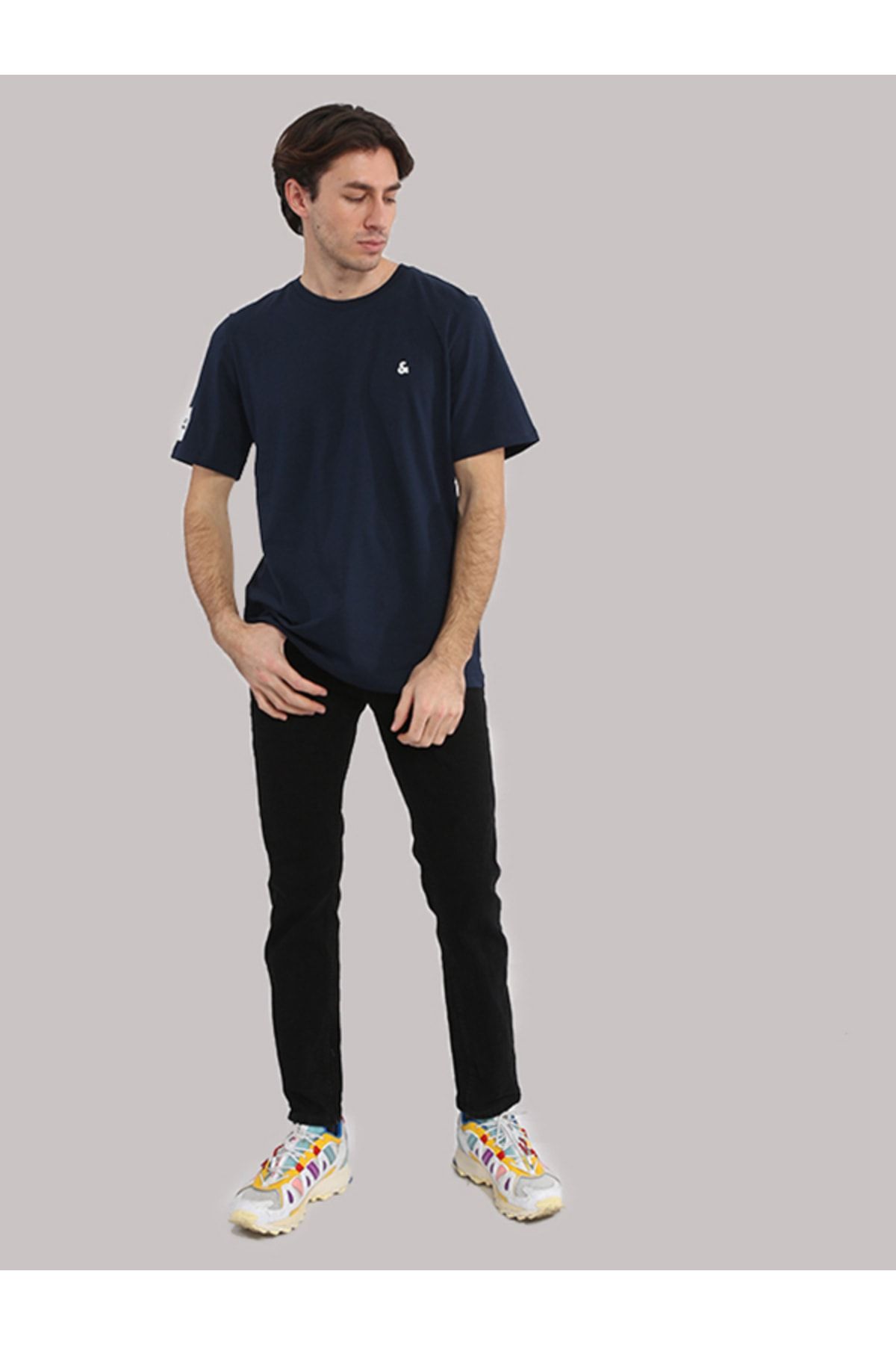 تی شرت آبی مردانه Jack & Jones چاپ بازو و سینه - جزیره Jack & Jones