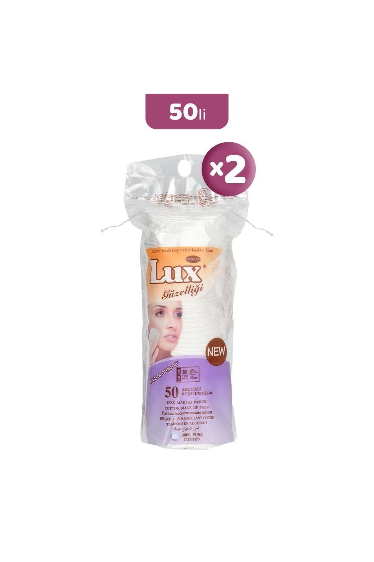 Disk Makyaj Pamuğu 50'li X 2