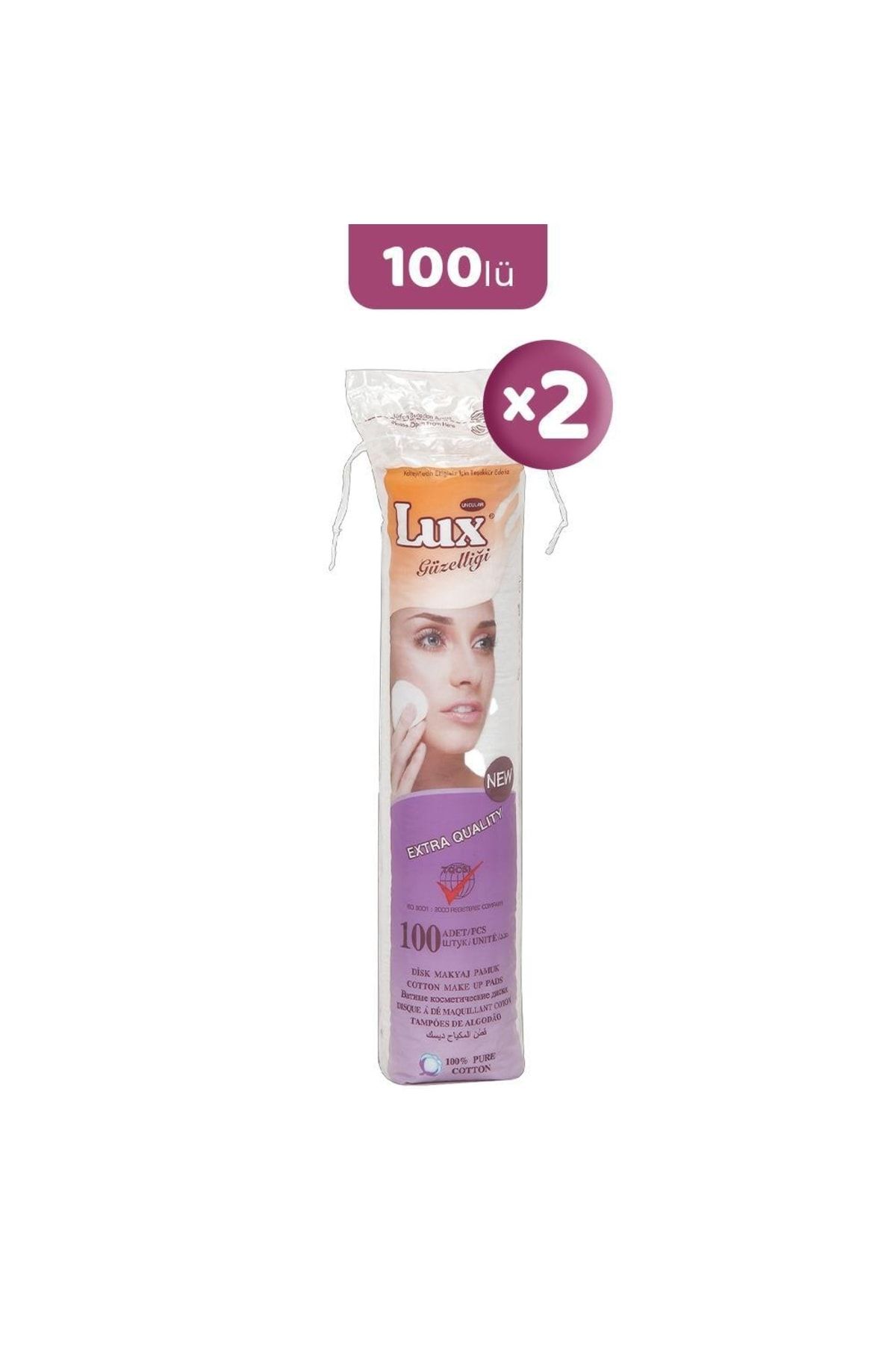 Disk Makyaj Pamuğu 100'lü X 2