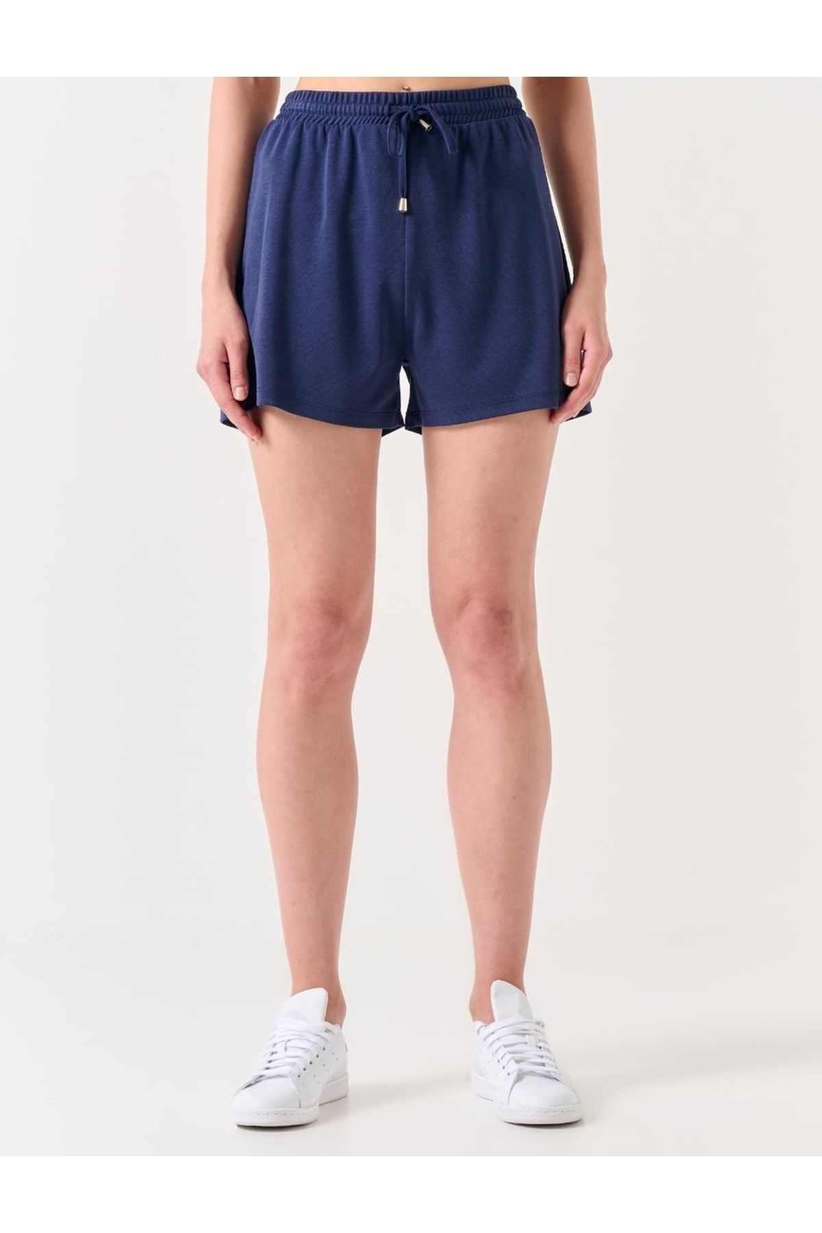 Jimmy Key Shorts Dunkelblau Hoher Bund NZ7523