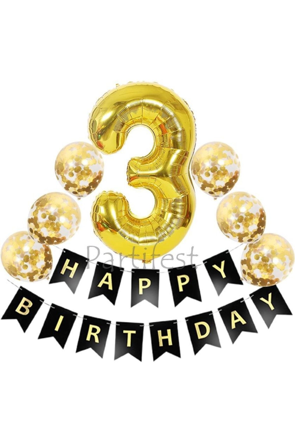 Gold 3 balloon deals