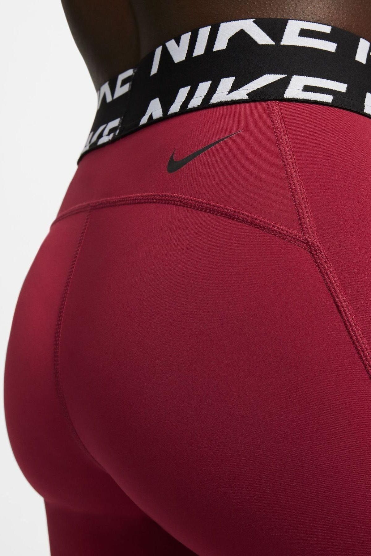 Nike Pro Medium Burgundy Red Dri-Fit Crossover Waist Leggings Workout Gym |  Workout leggings, Waist leggings, Burgundy red
