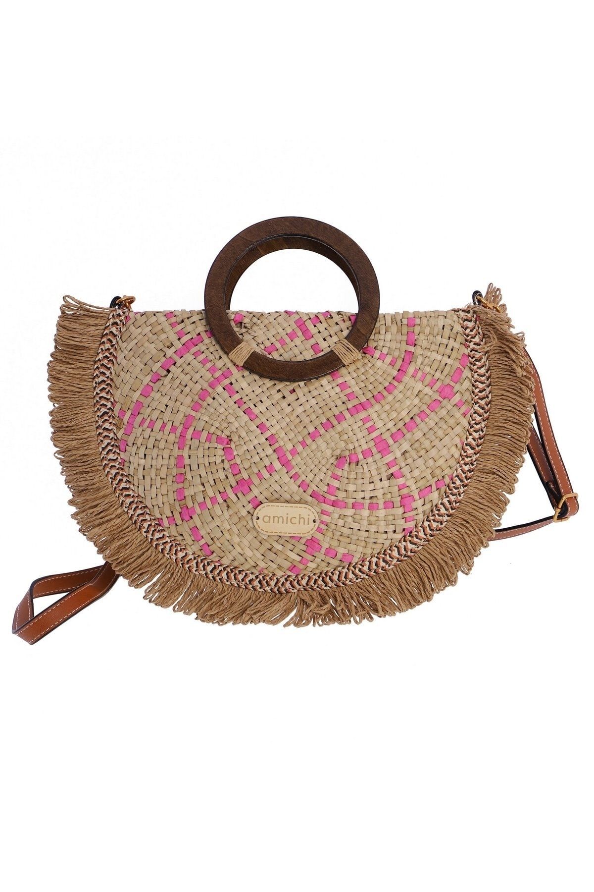 amichi Handtasche Rosa Unifarben