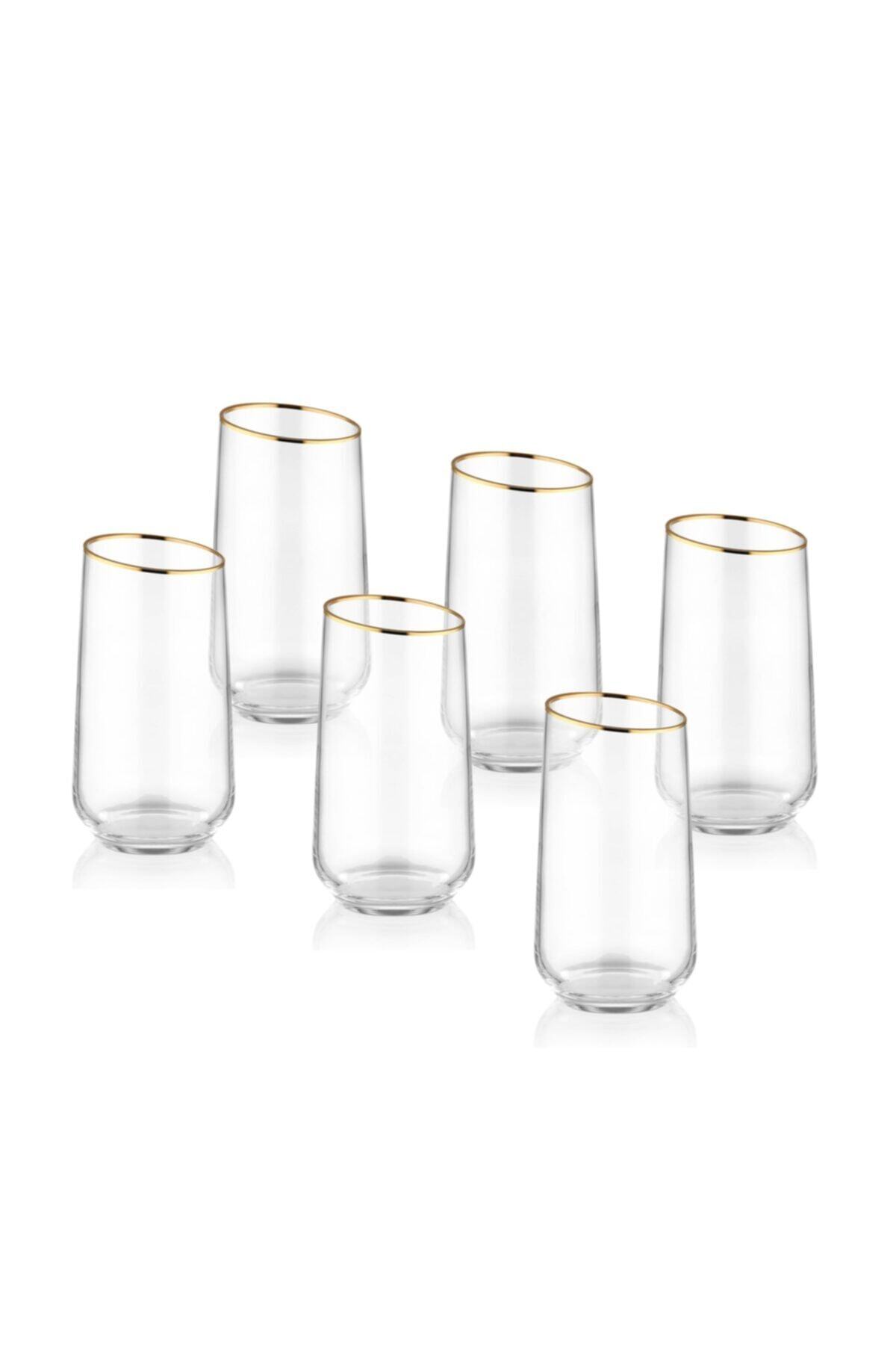 The Mia-Gold Gina Water Glass Long Set of 6 1