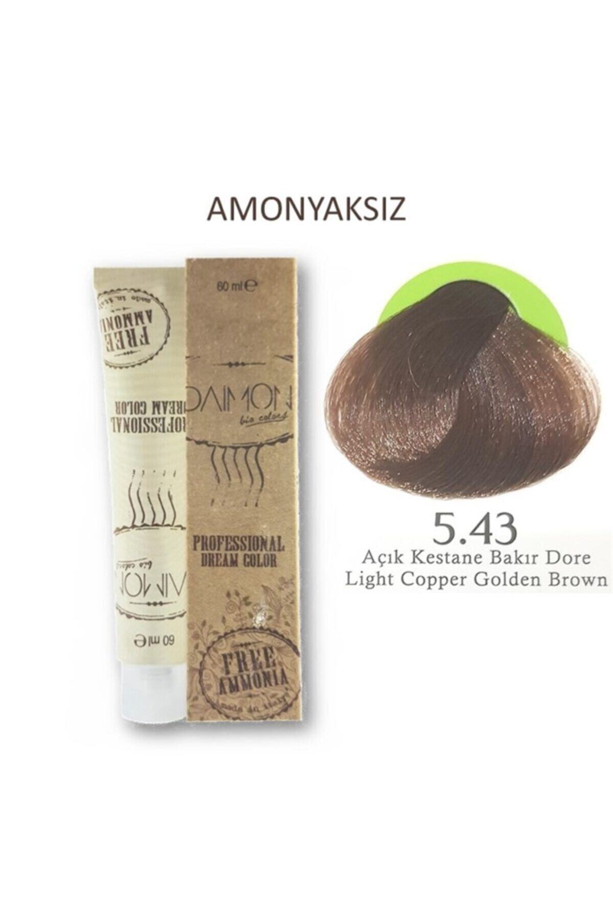 DAIMON Fa Amonyaksız Saç Boyası 5.43 Açık Kestane Bakır Dore