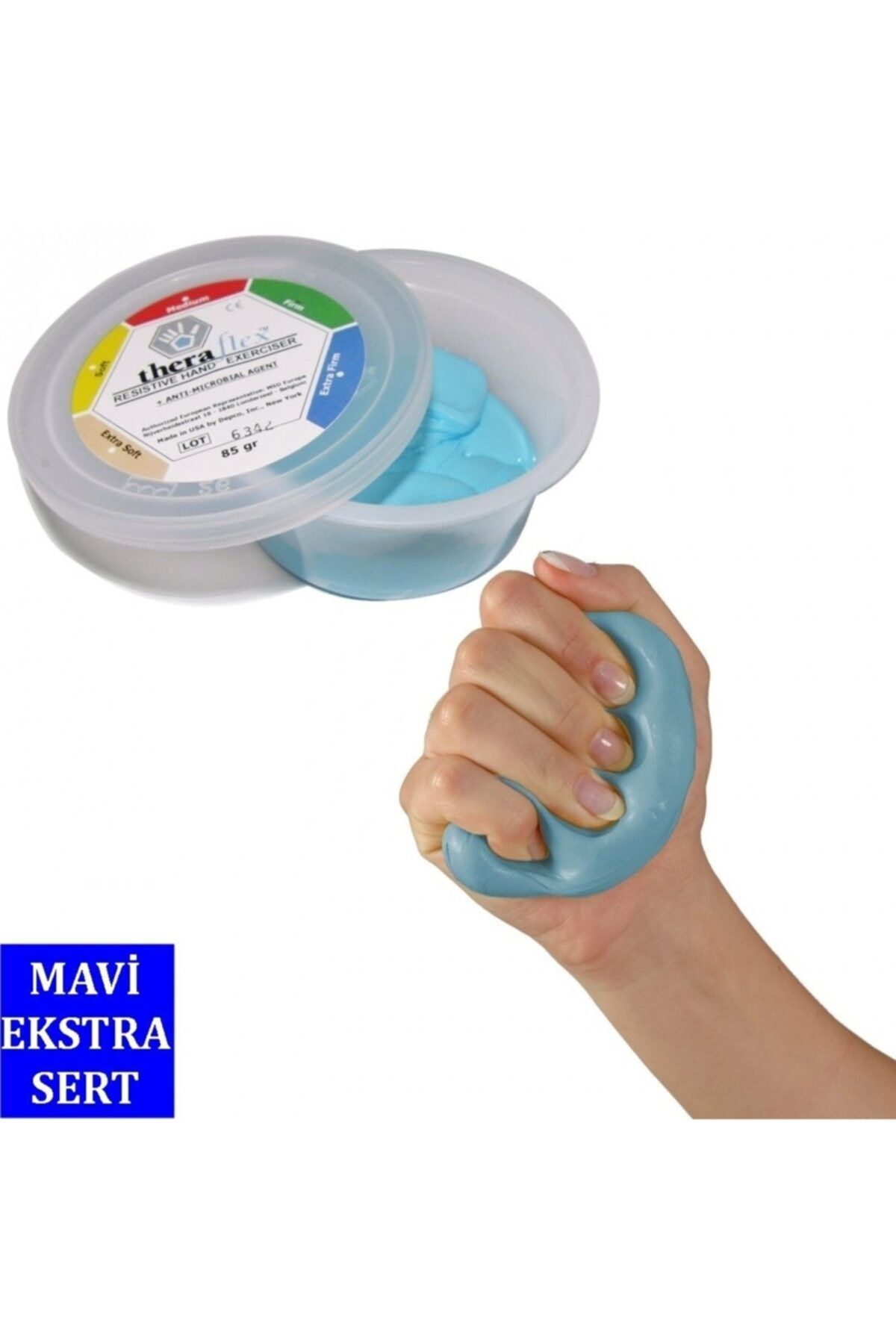 El Egzersiz Hamuru Mavi - Ekstra Sert