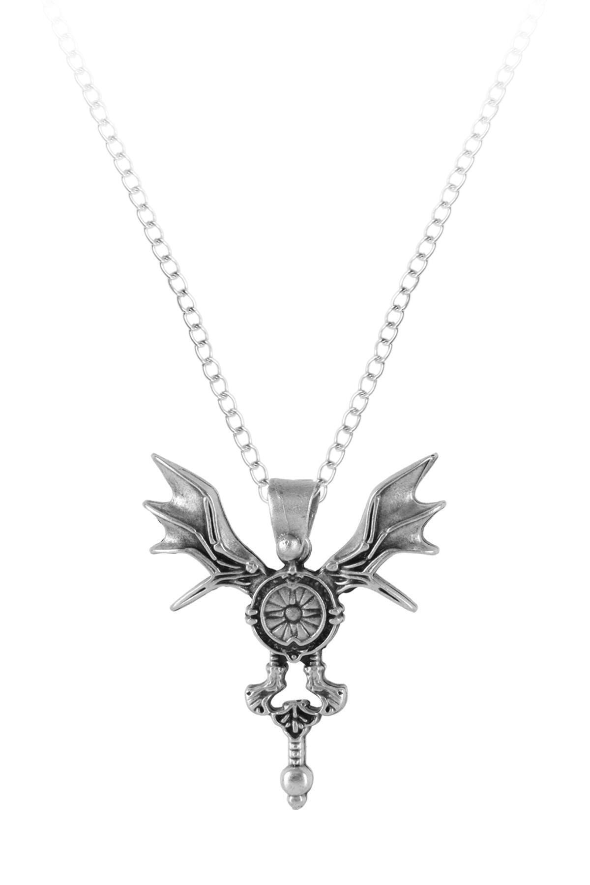 LABALABA-Men's Antique Silver Plated Spiritual Necklace 5
