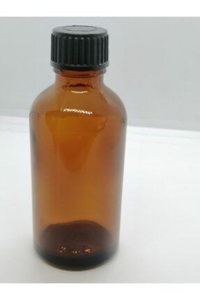Kahverengi Cam Amber Düz Kapak Medikal Şişe 100 Adet 50cc 10093