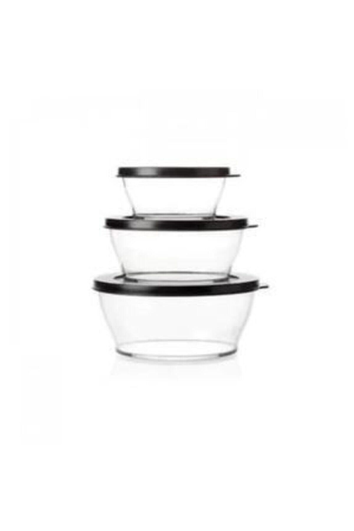 Tupperware-Black Storage Container Set with Lid 1