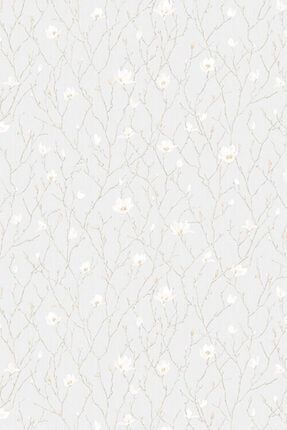 Beyaz Çiçek Desenli Duvar Kağıdı 16,50 m² Seven 7800-1 1687