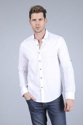 Erkek Beyaz Fit Klasik Gömlek 159DLFG