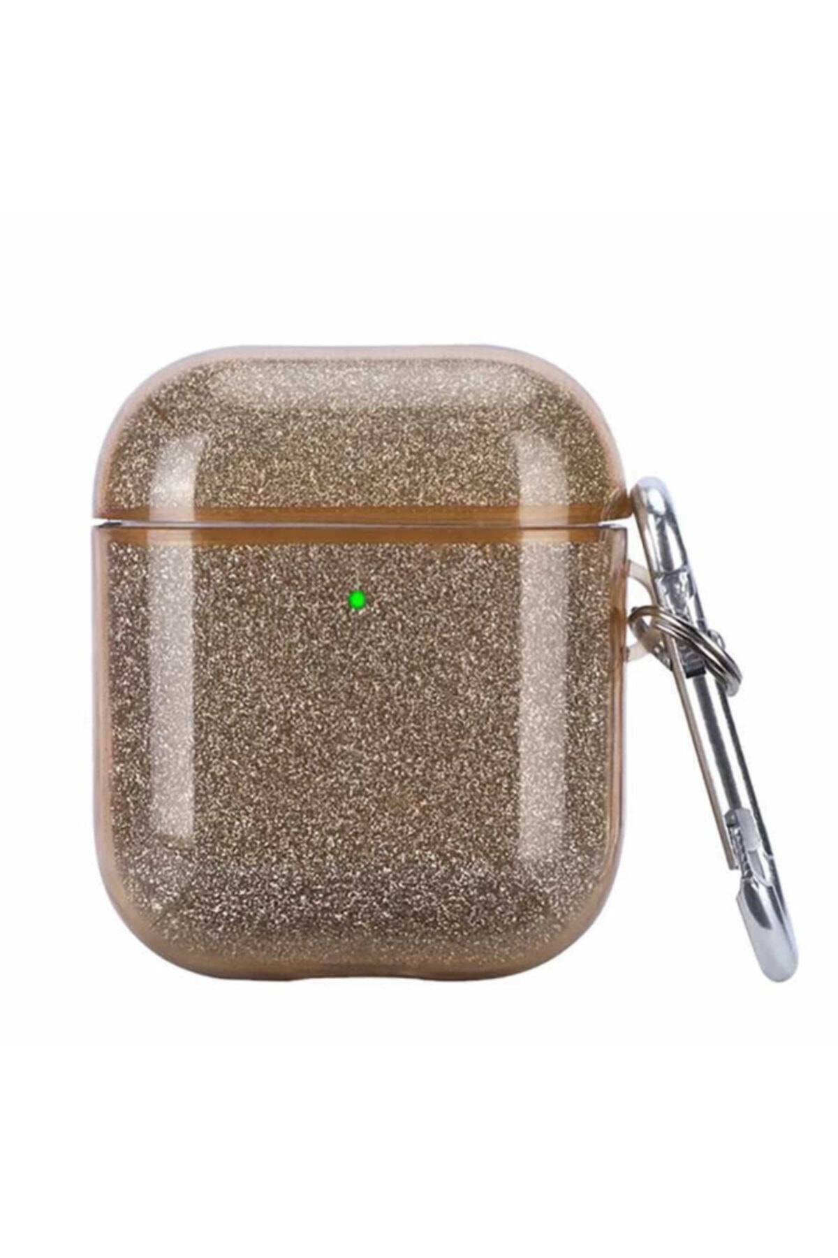 Apple Airpods Simli Renkli Kılıf - Gold