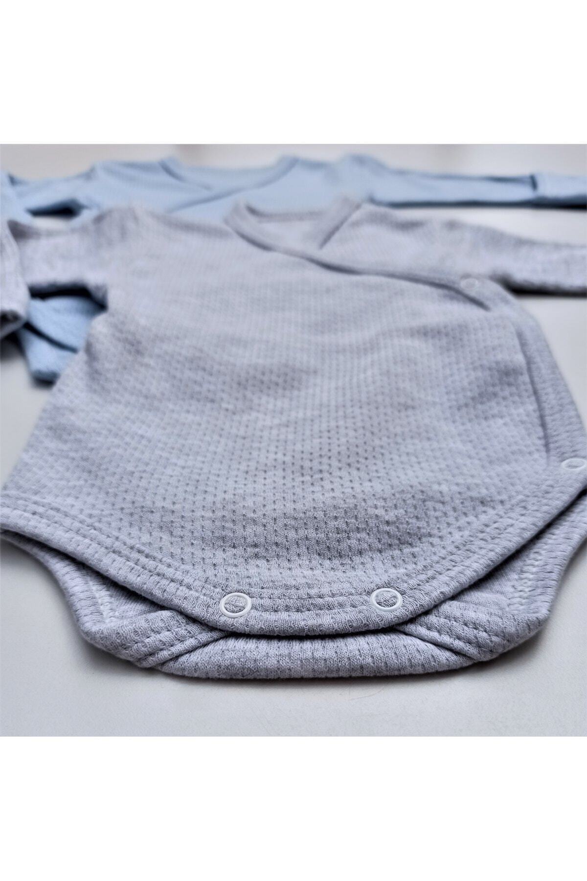 بادی نوزادی پسرانه – دخترانه خاکستری özdemirli bebe | e12 اورجینال - تصویر 2