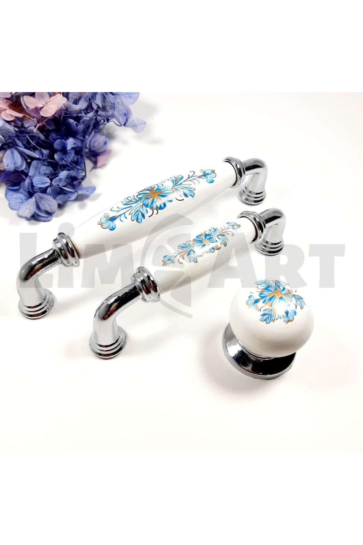 Red Level-Ruby Button Chrome Porcelain Handle Models Modern Cabinet Drawer Furniture Kitchen Handle 147 3