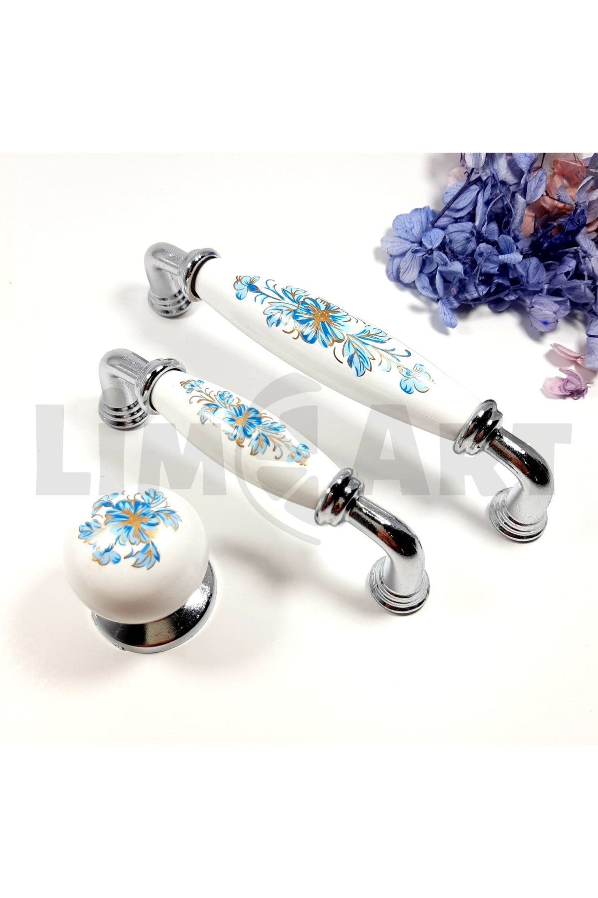 Red Level-Ruby Button Chrome Porcelain Handle Models Modern Cabinet Drawer Furniture Kitchen Handle 147 4