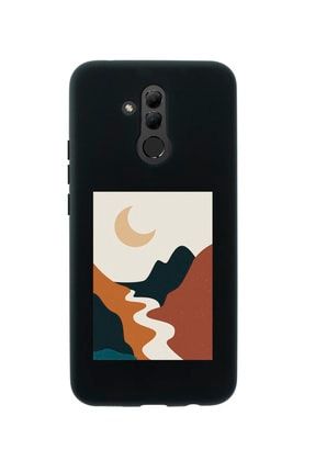 Huawei Mate 20 Lite Landscape Art Premium Silikonlu Siyah Telefon Kılıfı MCHM20LLNDA