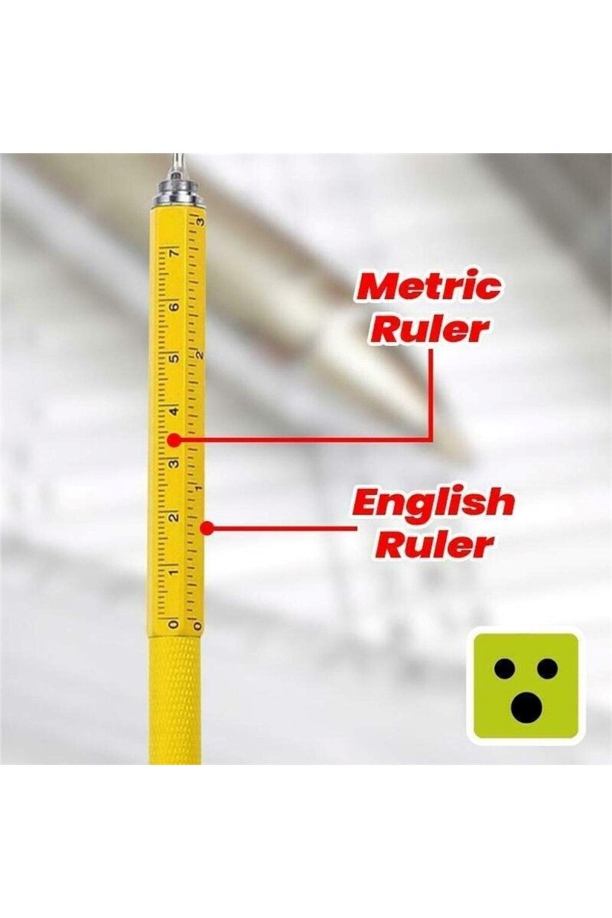 SEDEF SİLVER-Engineer Pen with Spirit Level, Ruler and Screwdriver 4