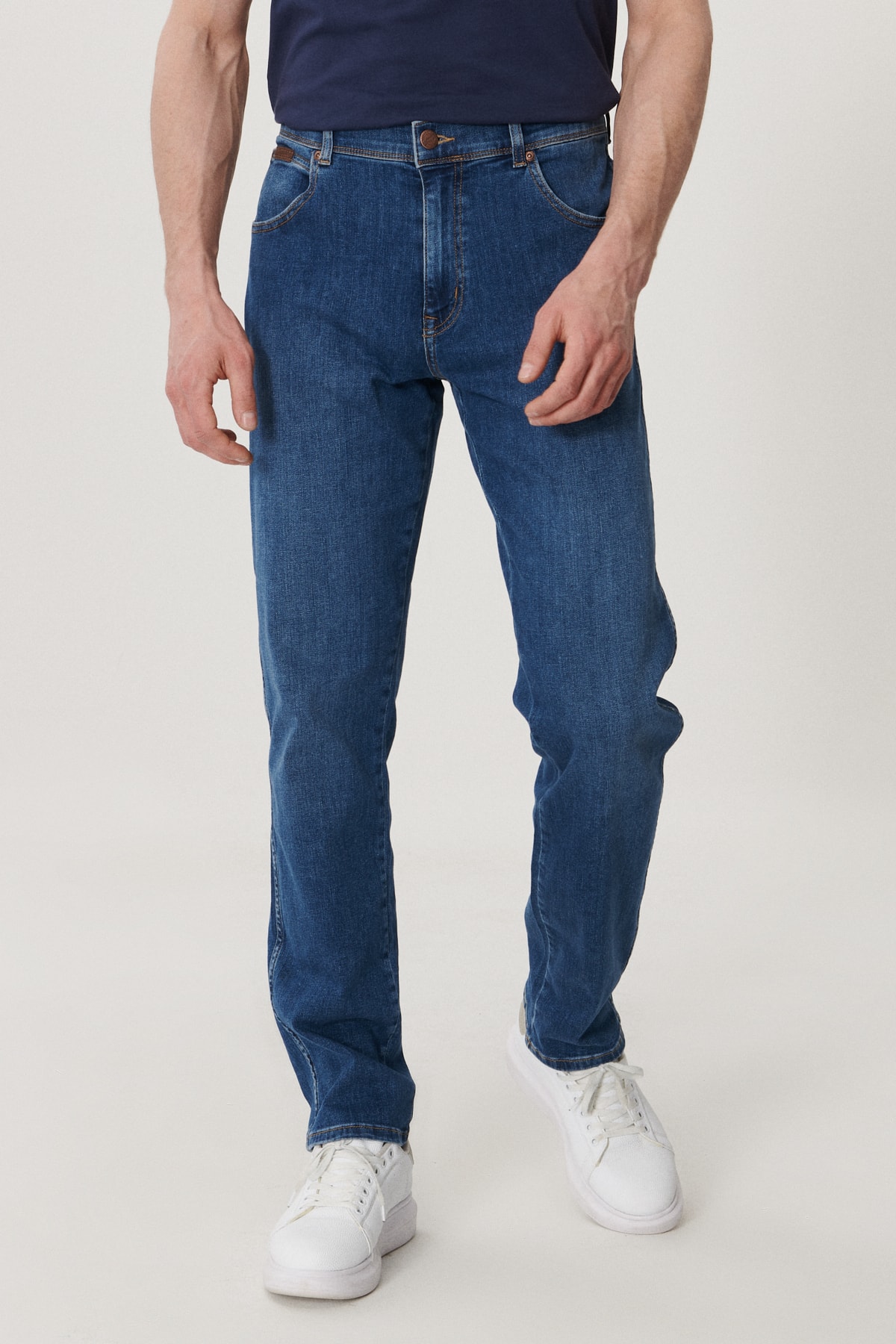 Texas Slim Erkek Koyu Mavi Slim Normal Bel Dar Paça Esnek Jean Pantolon