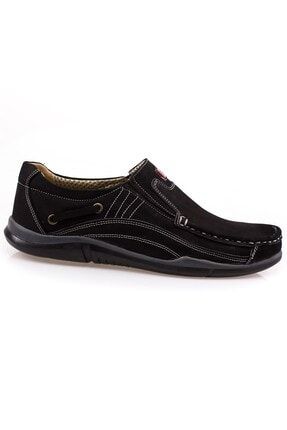 Erkek Siyah Hakiki Nubuk Deri Loafer Ayakkabı F-279084