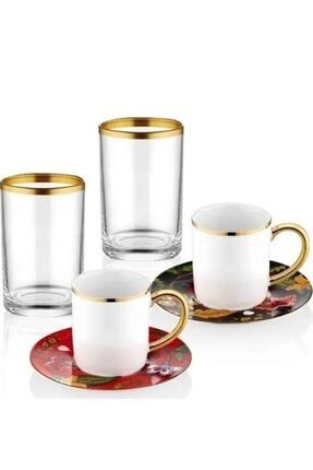 2 Kişilik Kahve Fincanı Ve Kahve Yanı Su Bardağı SUDE-CUP0002
