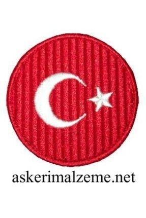 Türk Bayrağı Arması Yuvarlak Cırtlı Patch, Peç Model PATCH-VP189