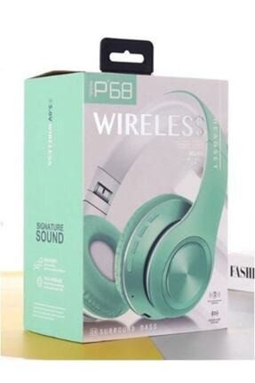 P68 Bluetooth Kablosuz Stereo Kulaklık - Yeşil LİN-BLK037