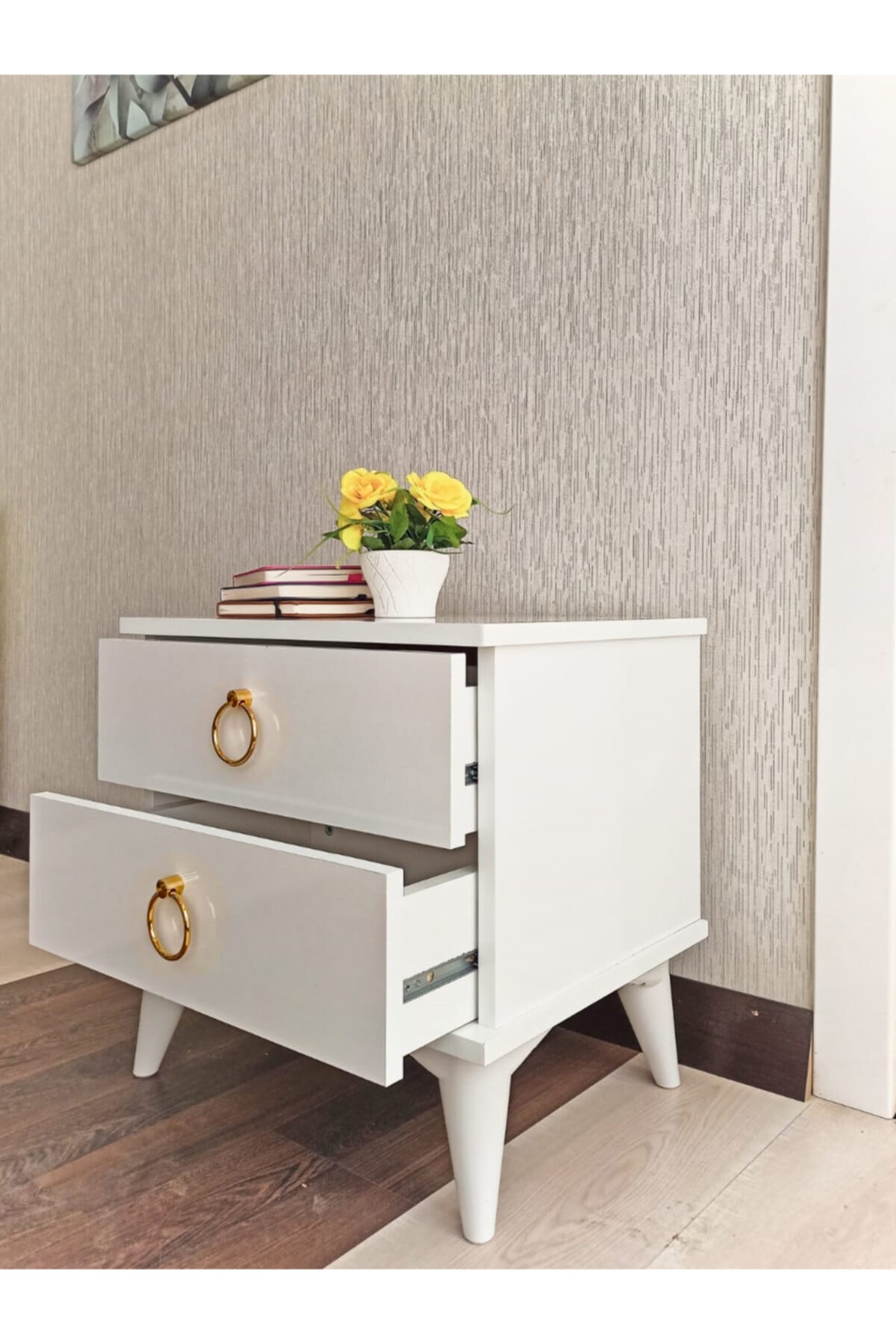 Viola Consept Komidin / Şifonyer 2 Çekmece Altın / Yatak Odası / Genç Odası / Cocuk Odası / Bebek Odası fotoğrafı 4 (önizleme)