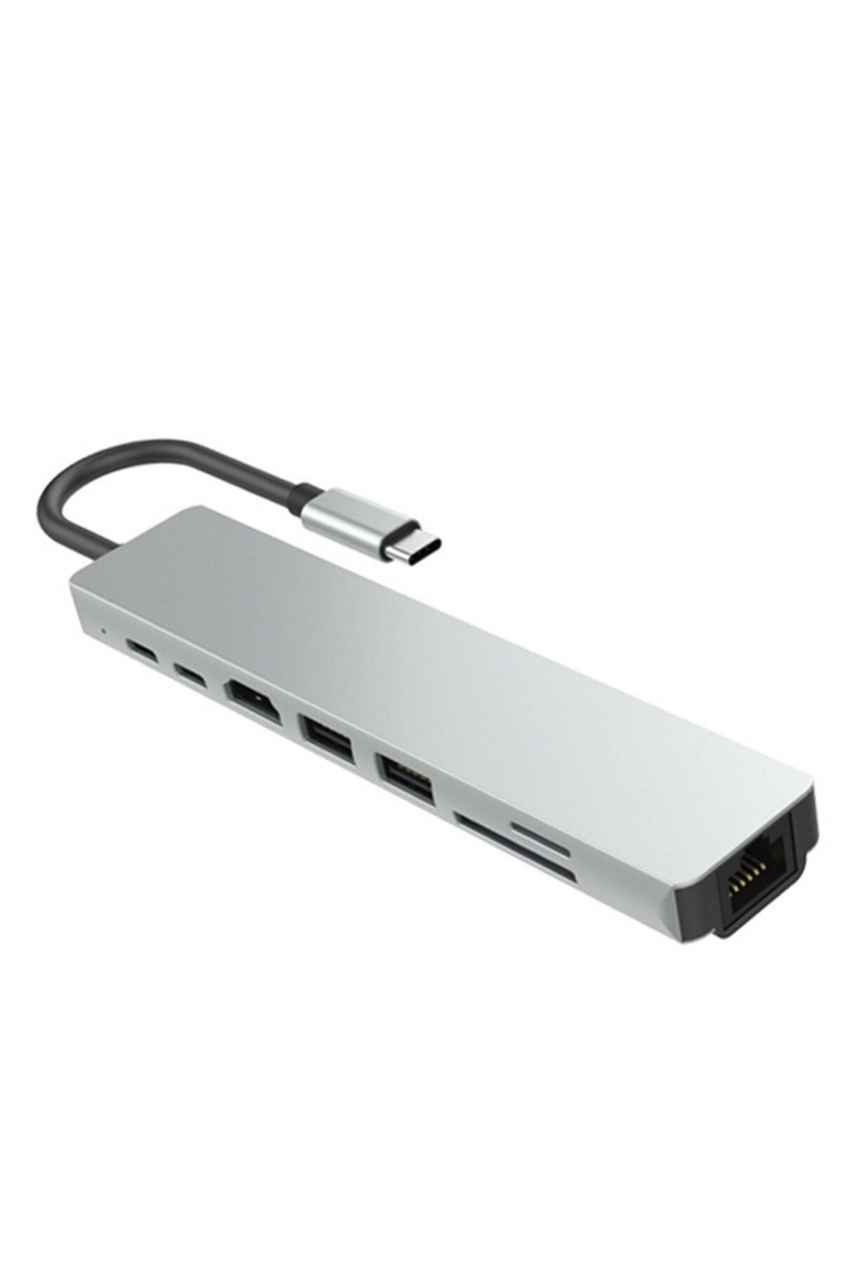 ARABULALACA-Ethernet USB Type C Hub Hdmi Input Macbook Air Macbook Pro Converter 8in1 6