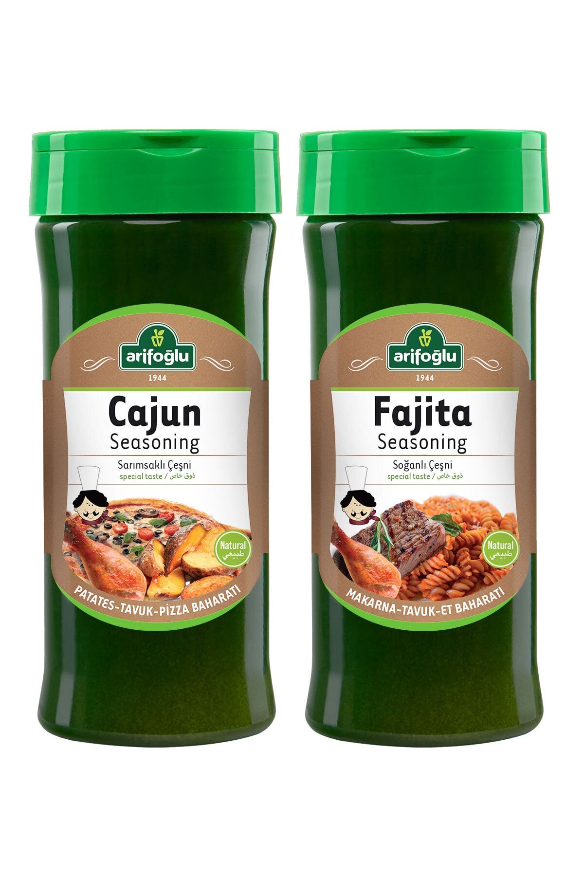 Arifoğlu Cajun Seasoning Pet 230gr + Fajita Seasoning Pet 230gr 2'li Set
