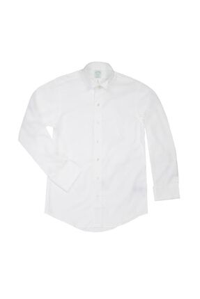 Erkek Beyaz Ata Yaka Milano Kesim Klasik Gömlek 1-00048623
