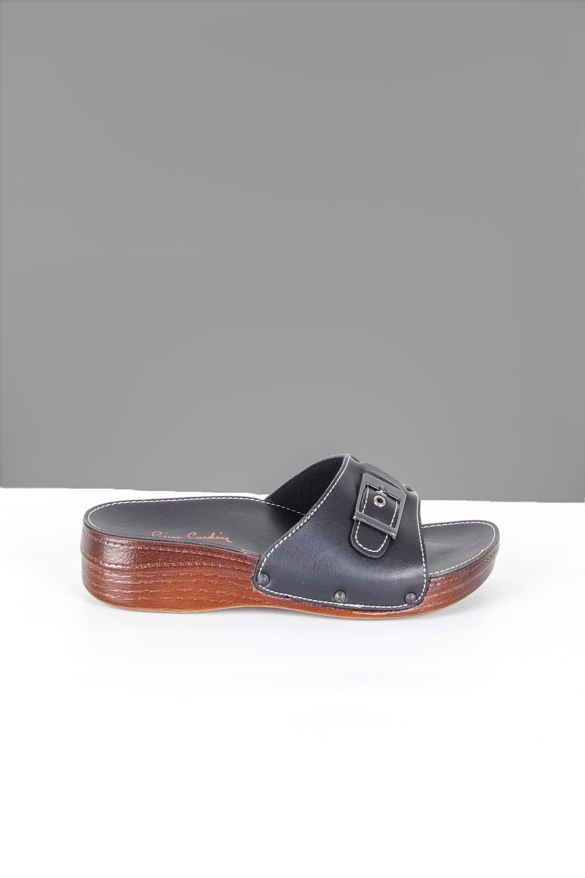 دمپایی Pierre Cardin پیر کاردین سگک آناتومیک زیره مشکی زنانه pc-6784 اورجینال - تصویر 2
