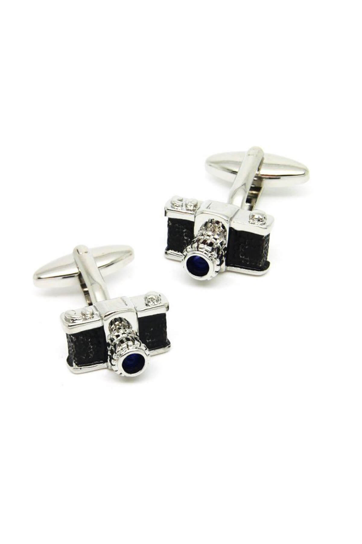 Omark Cotton Erkek Siyah Fotoğraf Makinesi Kol Düğmesi Bhjlnq24