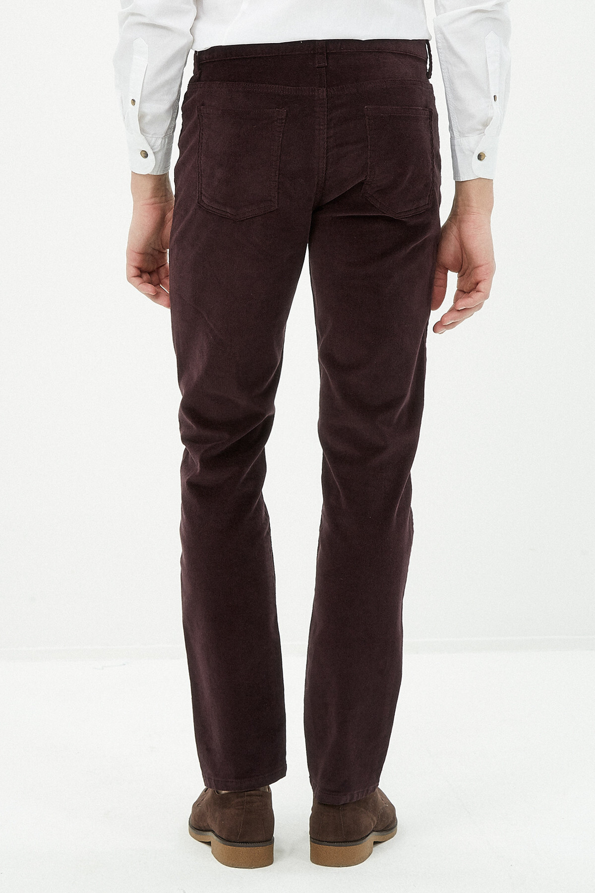 Koton-Ανδρικό μπορντό Skinny Normal Waist Παντελόνι 7KAM44018OW 3