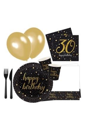 30 Yaş Işıltılı Doğum Günü Parti Seti 16 Kişilik 113 Parça AY-SET-0100