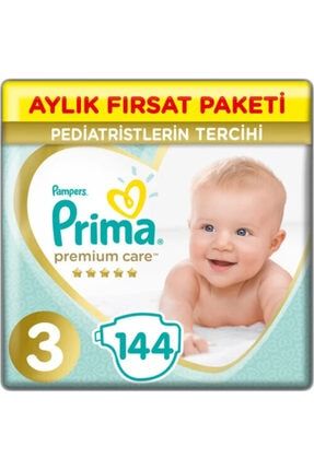 Bebek Bezi Premium Care 3 Beden 144 Adet Aylık Fırsat Paketi 2476003250335