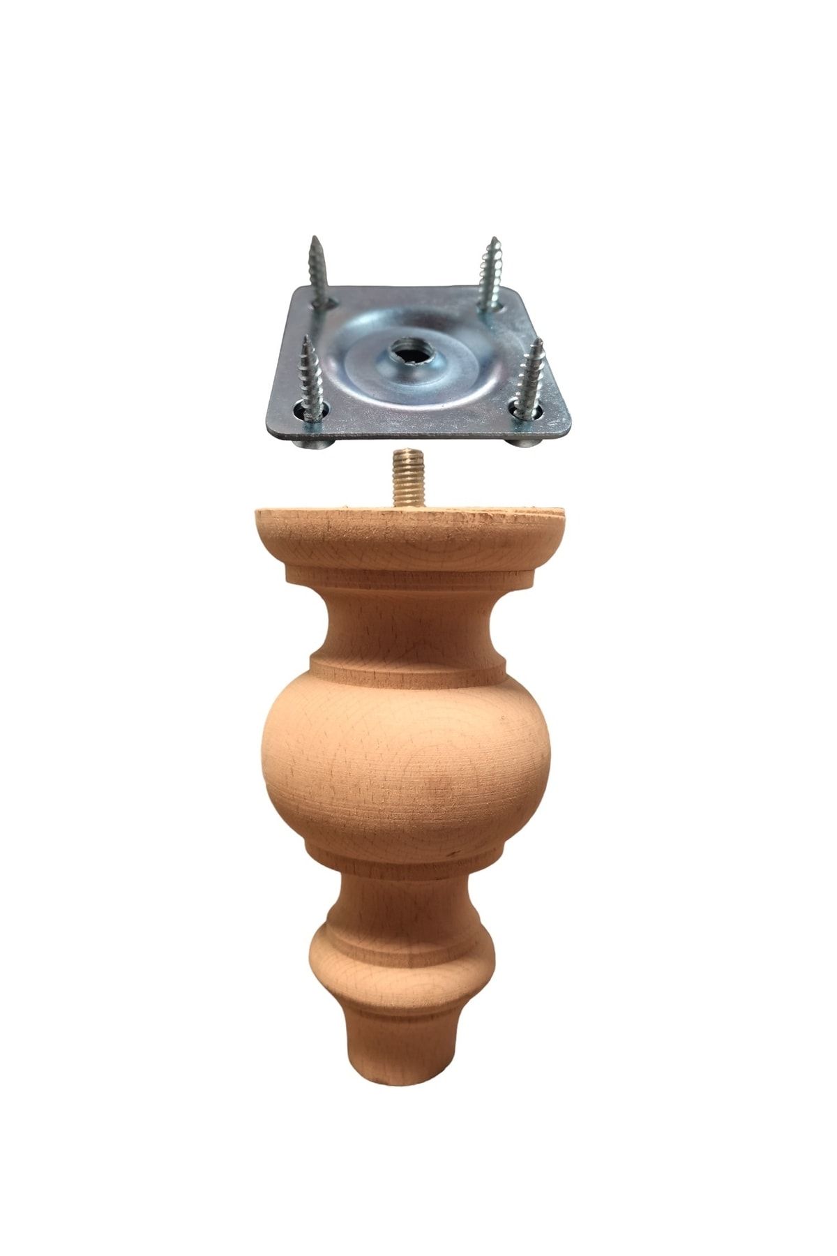Ahşap Ayak Gürgen Koltuk - Baza - Sehpa- Mobilya Ayağı- Uzunluk: 15 Cm Çap:7.5 Cm - 3301000000408