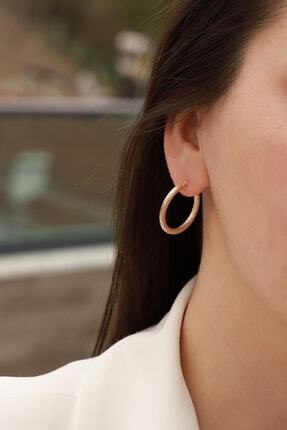 Aydın Kuyumculuk 14 Ayar Altın,burgu Halka Küpe Agkp581