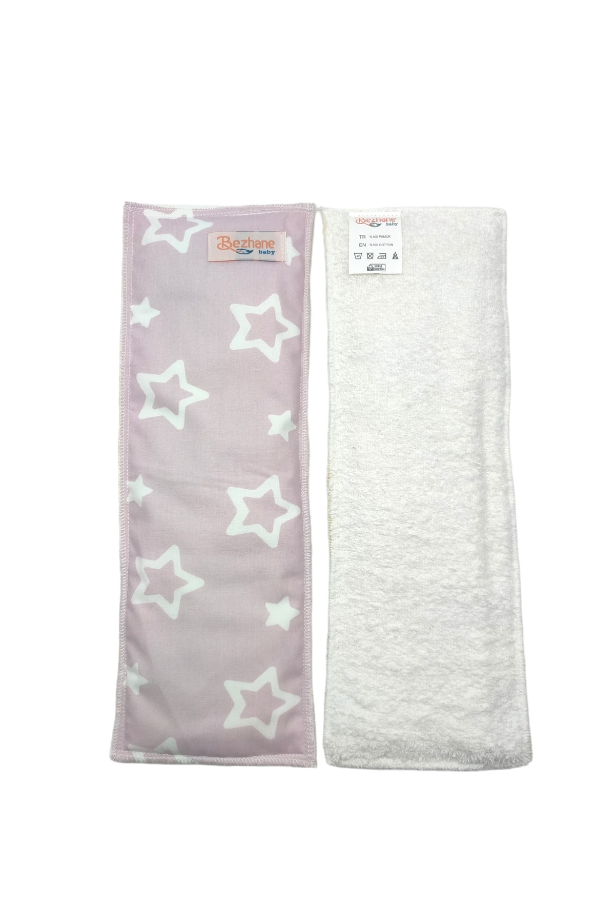 BEZHANE Baby Yıkanabilir Bebek Bezi Pembe Beyaz Yıldızlı (3kg-12kg)+1 Numara 7 Katlı Emici Ped fotoğrafı 3 (önizleme)