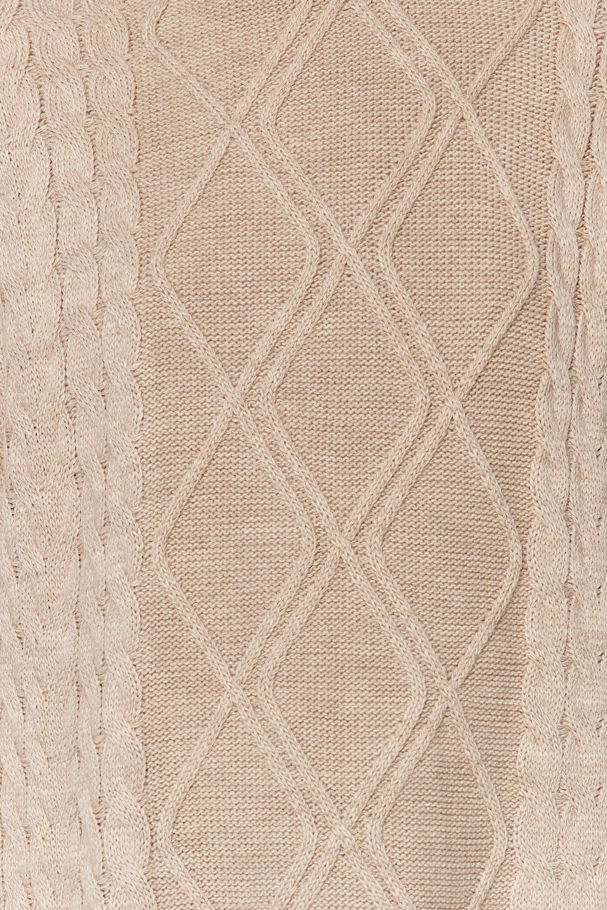 Trendyol Modest-Sweter z dzianiny z plecionym kamieniem i wiązaniem w talii TCTAW22UV0018 3