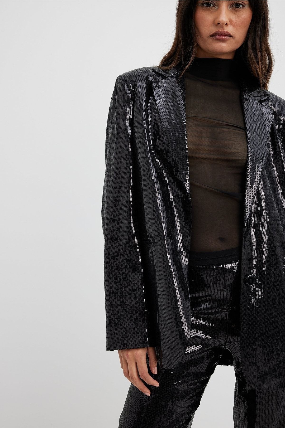 NA-KD Tunika Schwarz Oversized