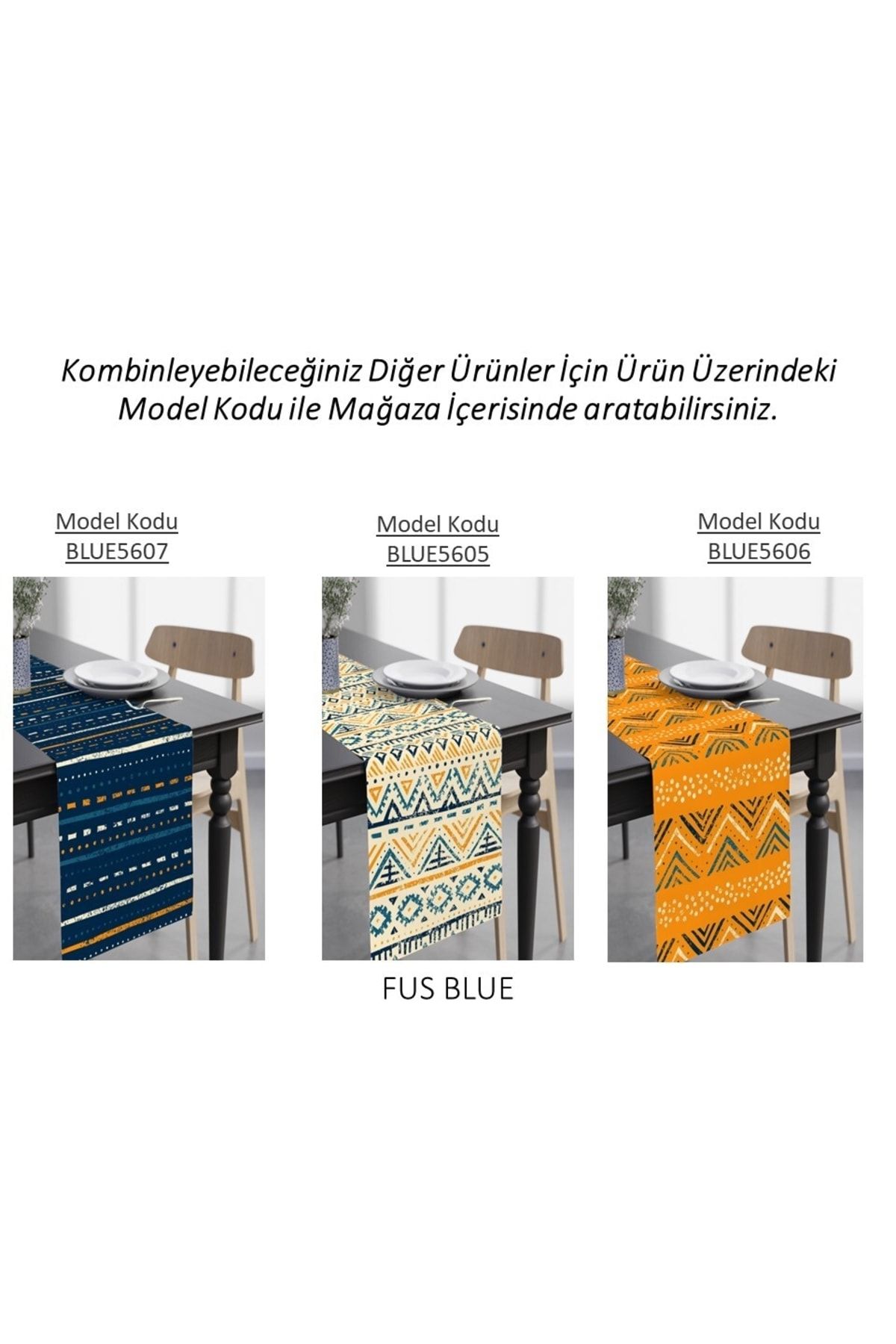 FUS BLUE-Scandinavian Patterned 4-Piece Throw Pillow Case 3