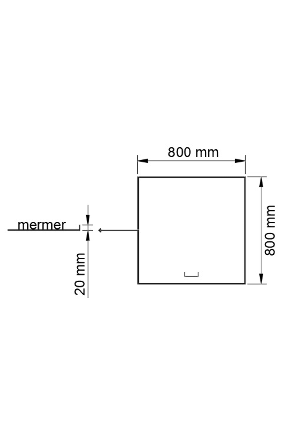 Üzeri Mermer Uygulanabilir Aısı 304 Kalite Paslanmaz Makine Daire Kapakları 800x800 Mm 3