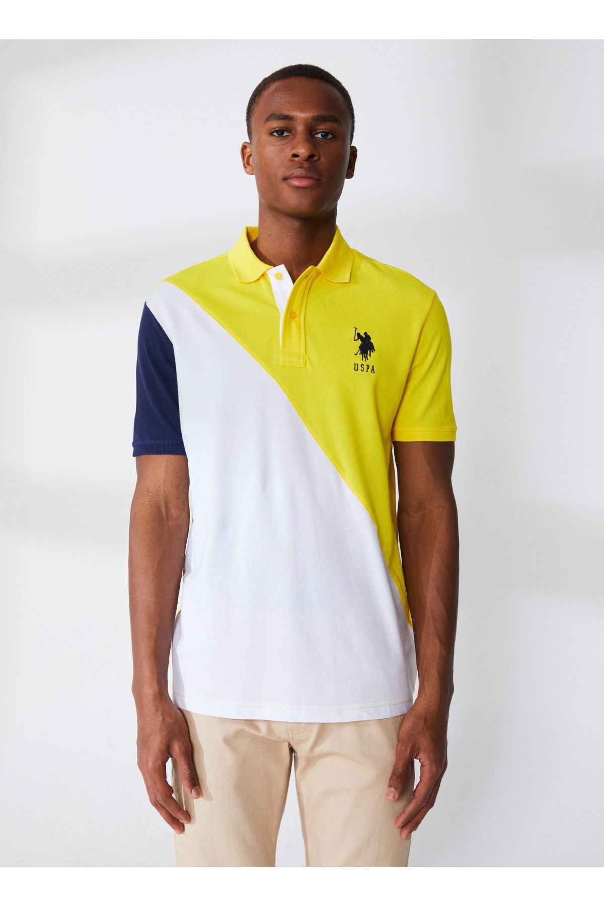 U.S. Polo Assn. Dark Yellow Men s Polo T shirt T bonnet Trendyol