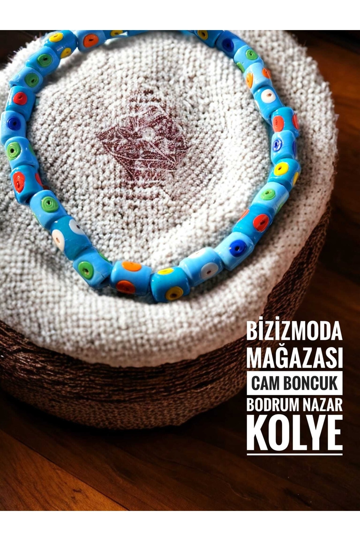 Orjinal Renkli Cam Boncuk Kolye 2