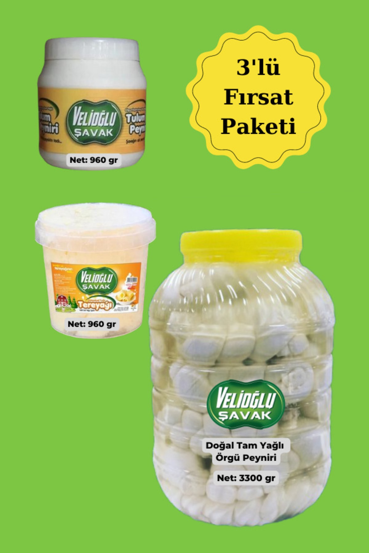 Velioğlu Şavak Peynircilik Ekonomik Peynir Tereyağ Paketi