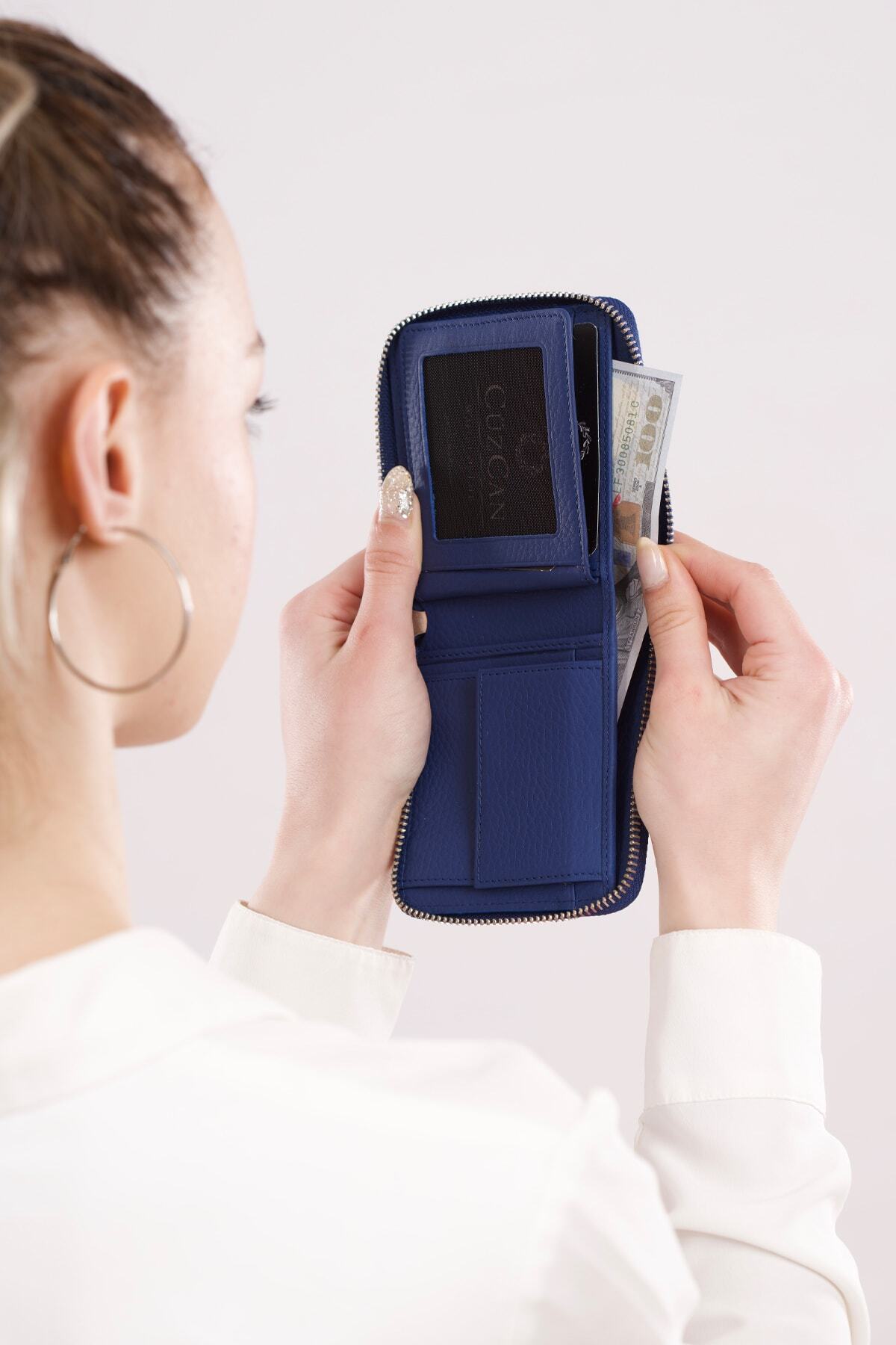 کیف پول مردانه آبی CüzCan | 132 اورجینال - تصویر 4